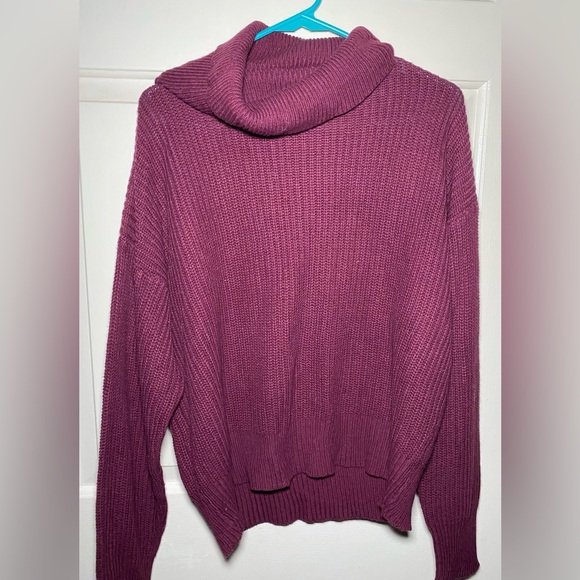 Fashion Nova Sweaters - Fashion‎ Nova Women’s Roll With The Flow Turtleneck Sweater Burgundy 1x